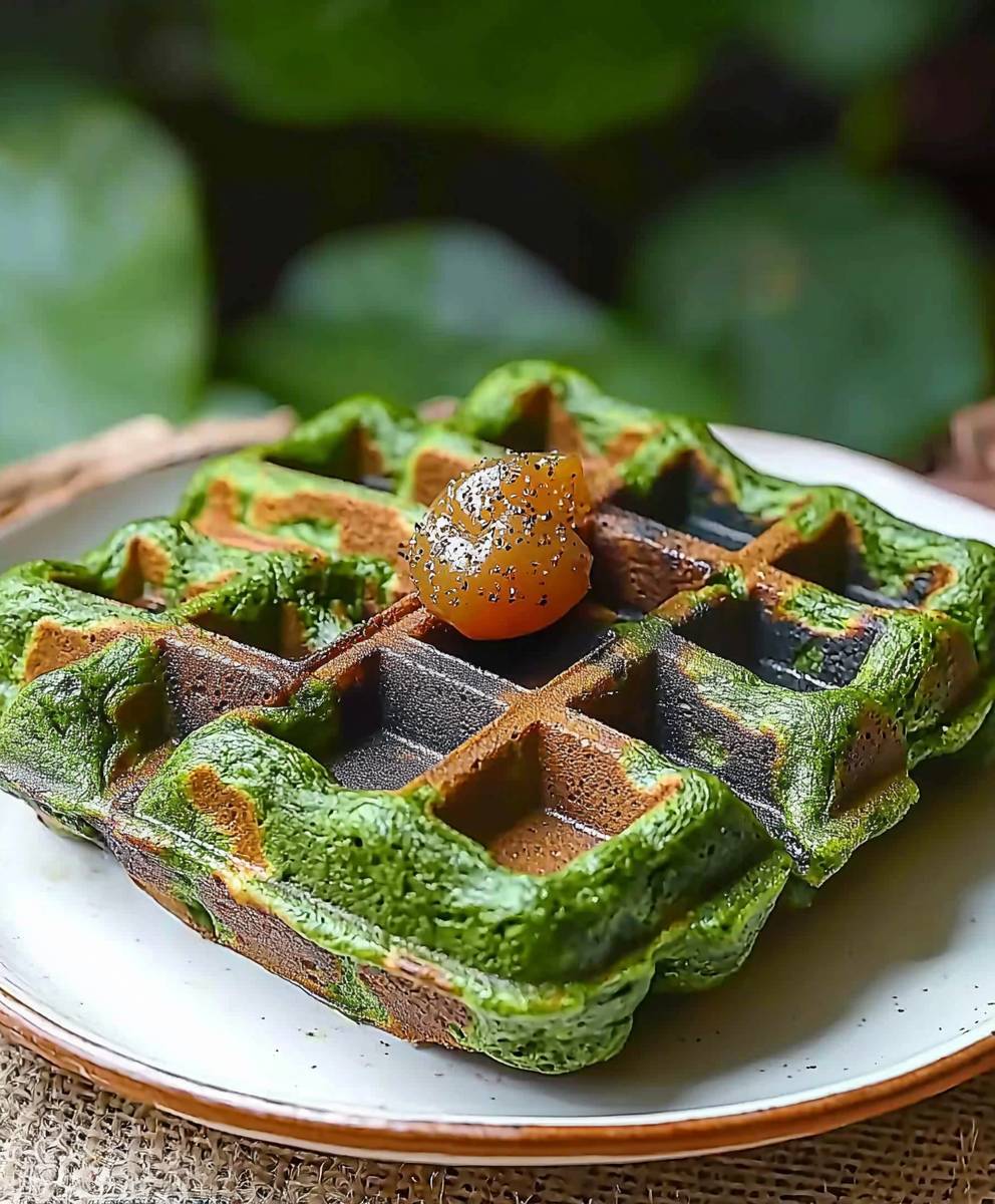 Spinatwaffeln backen