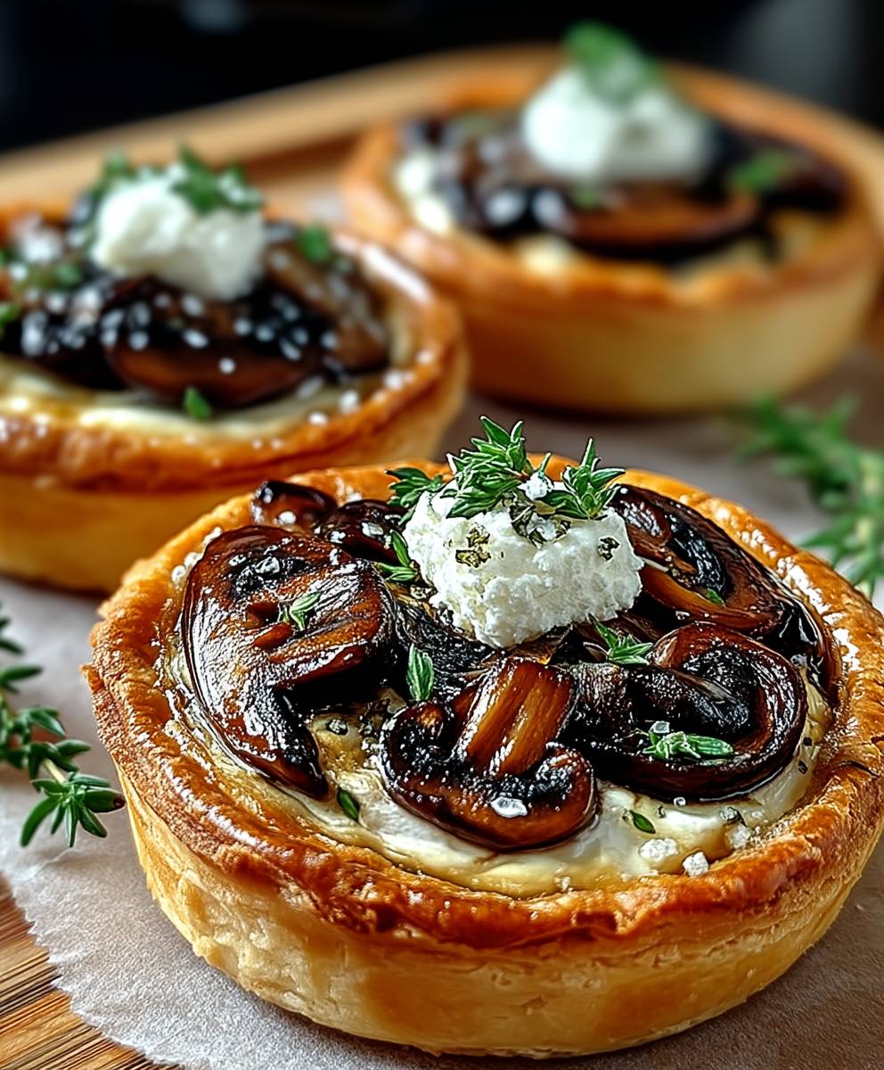 Pilz Ziegenkäse Törtchen