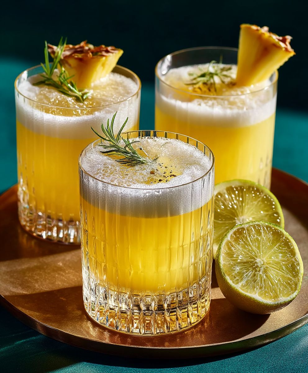 Ananas Limetten Ingwer Cocktail