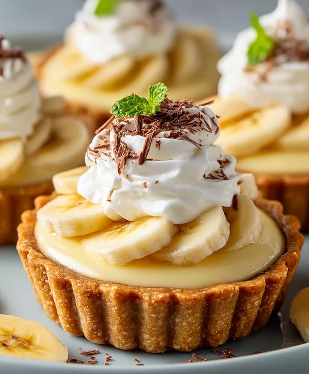 Bananencreme Törtchen ohne Backen