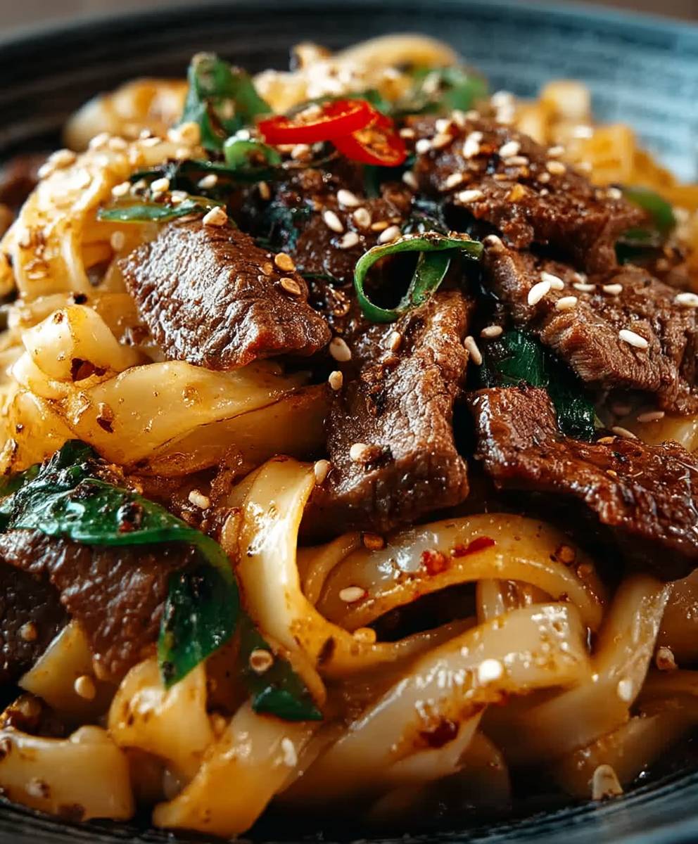 Kreuzkümmel Lamm Nudeln