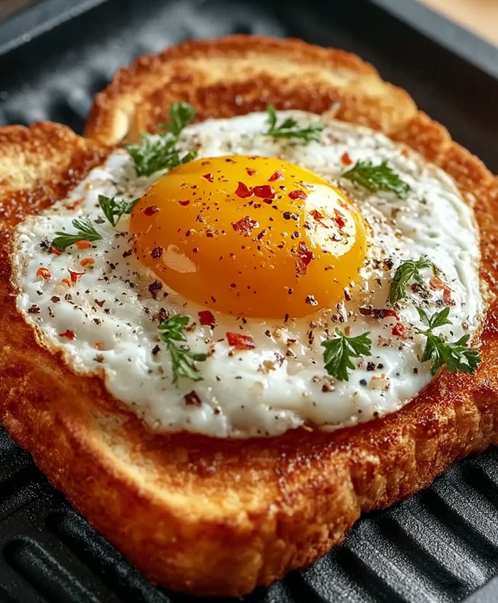 Frittierter Ei Käse Toast