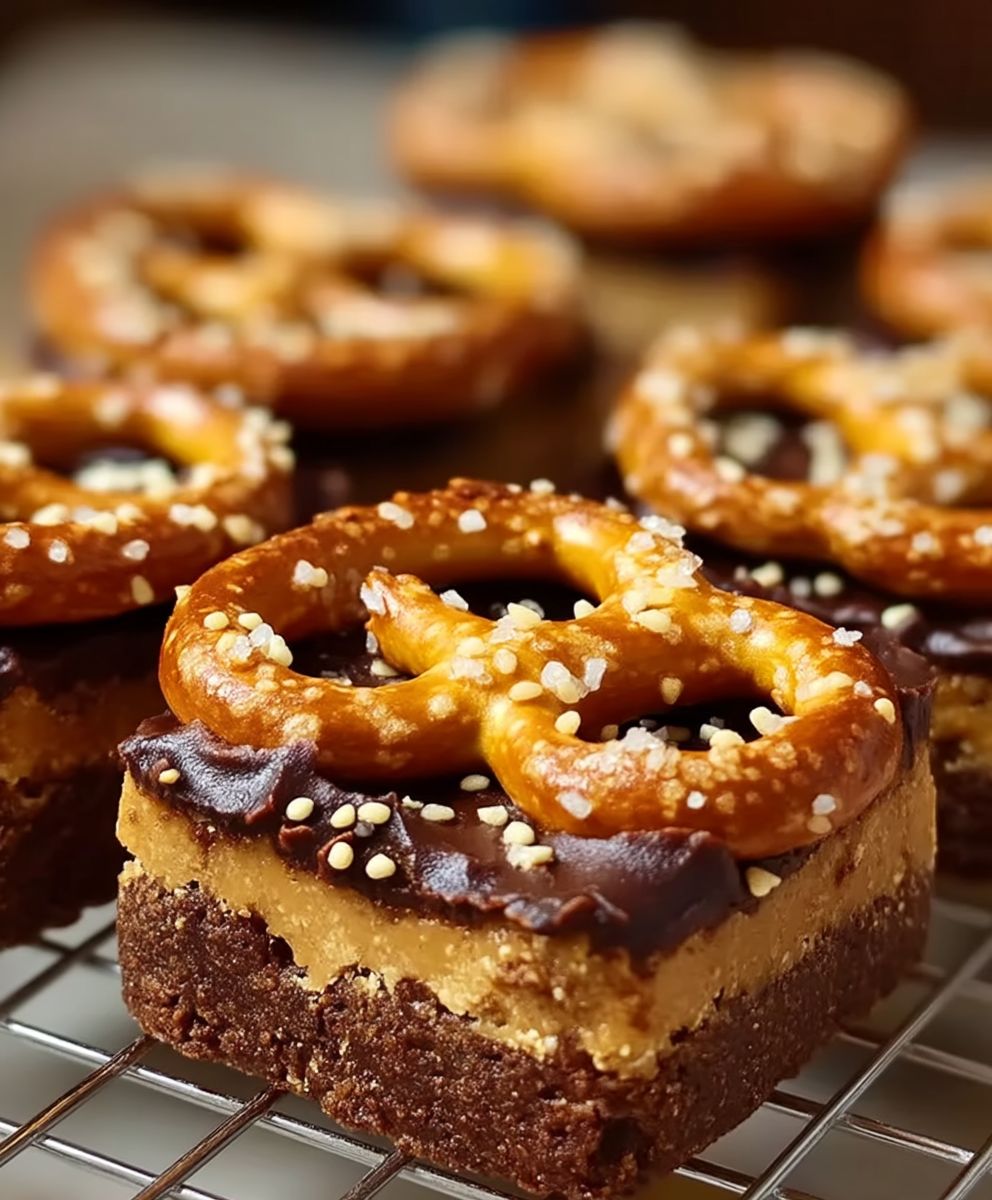 Erdnussbutter Brezel Riegel