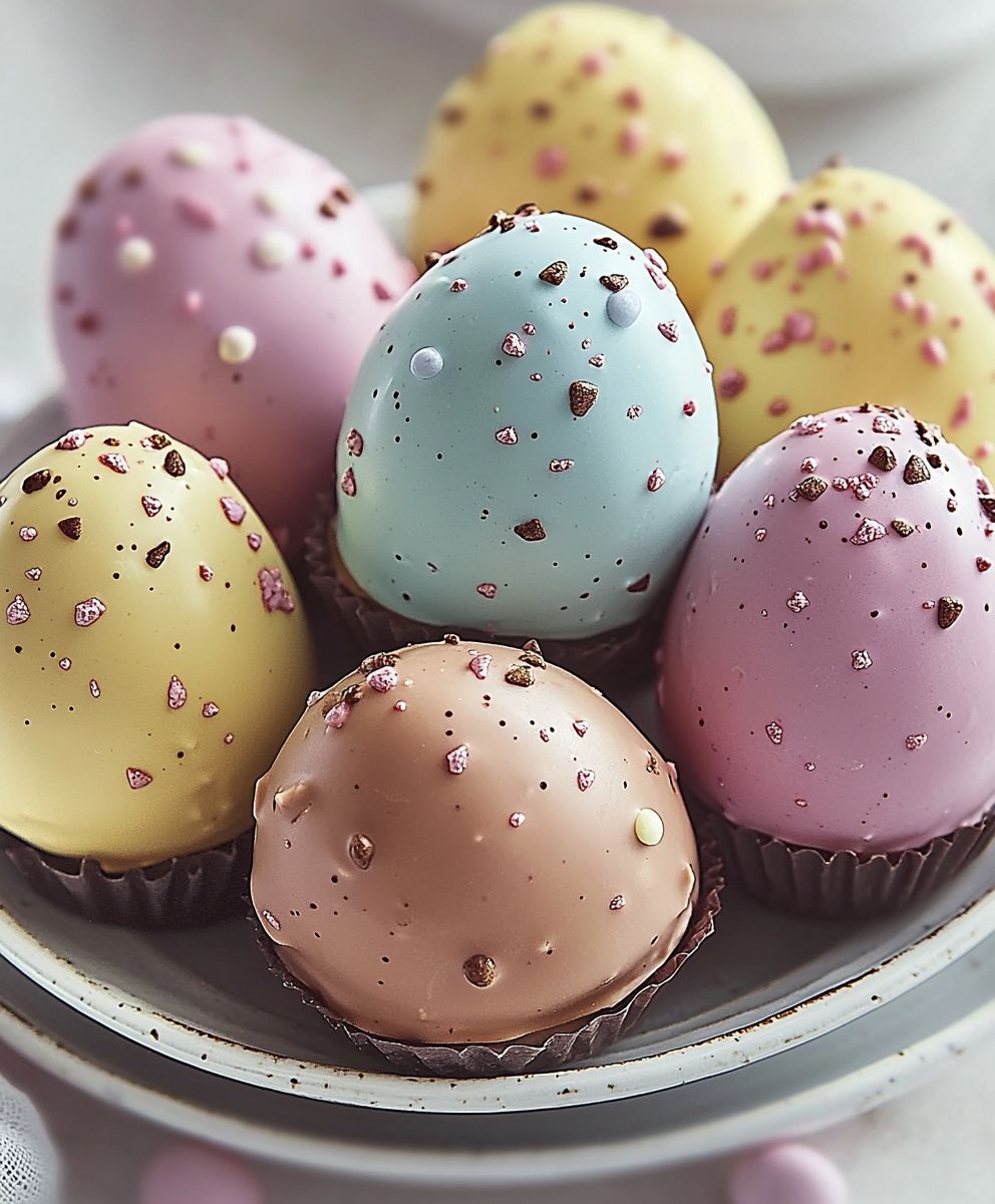 Pastell Schokoladeneier selber machen