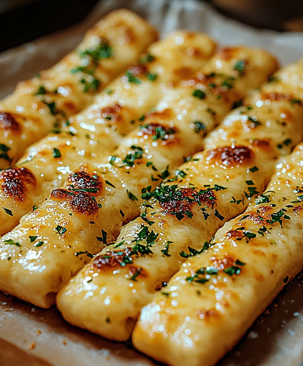 Knoblauch Käsestangen backen