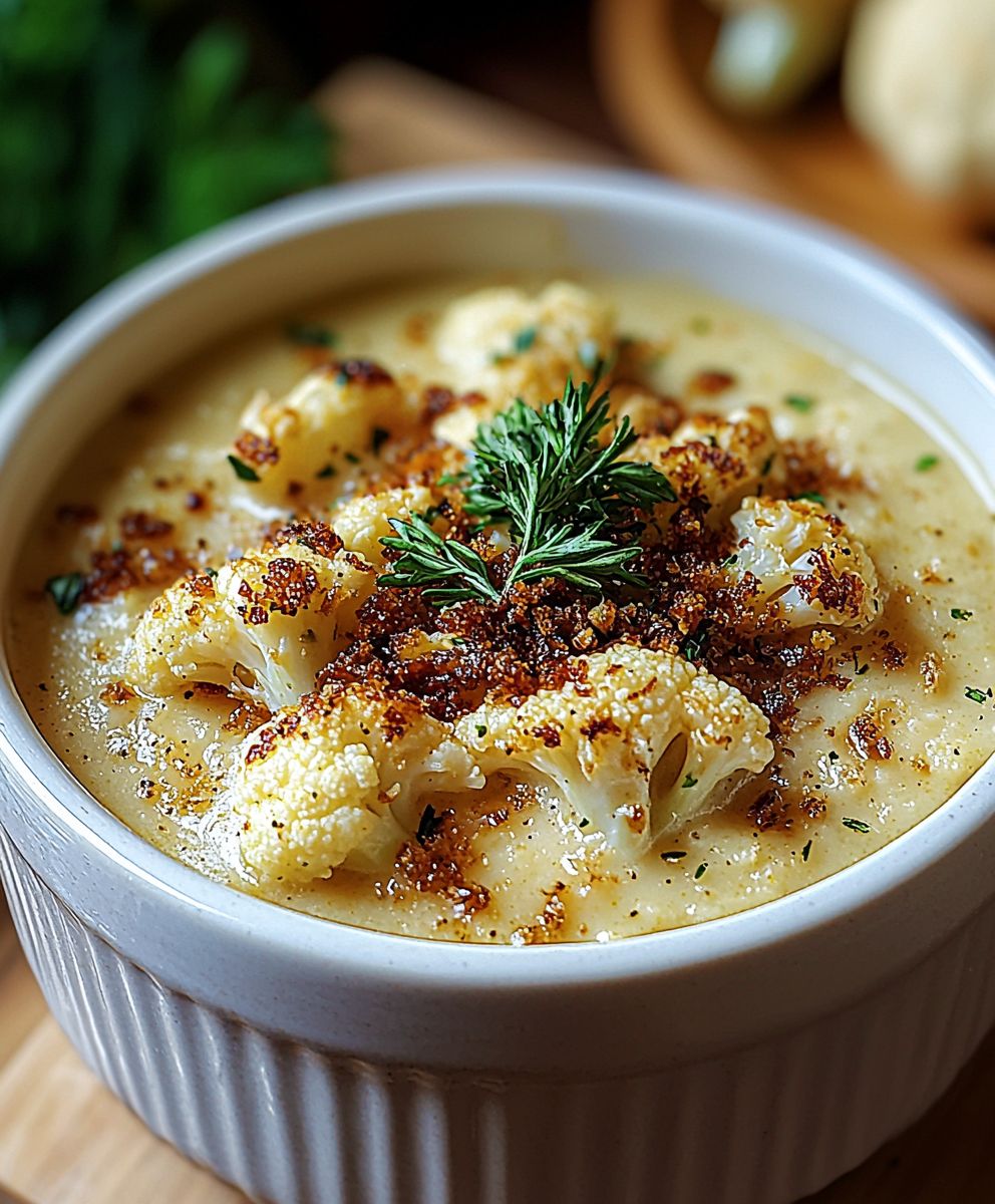 Geröstete Blumenkohlsuppe
