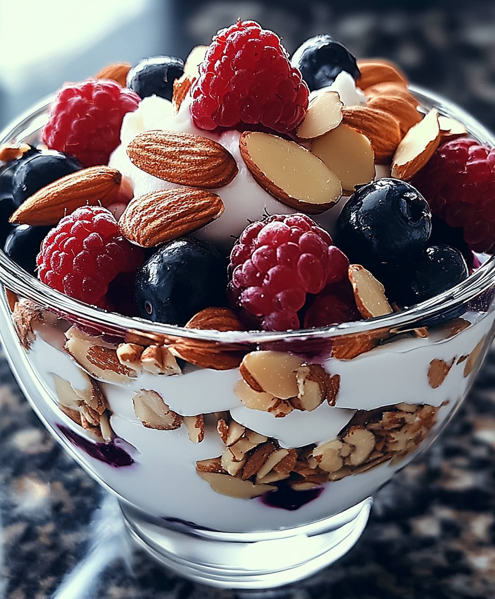 Griechischer Joghurt Parfait Beeren