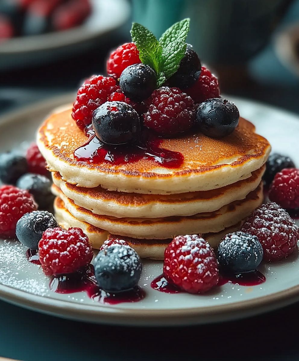 Quarkpfannkuchen mit Beeren