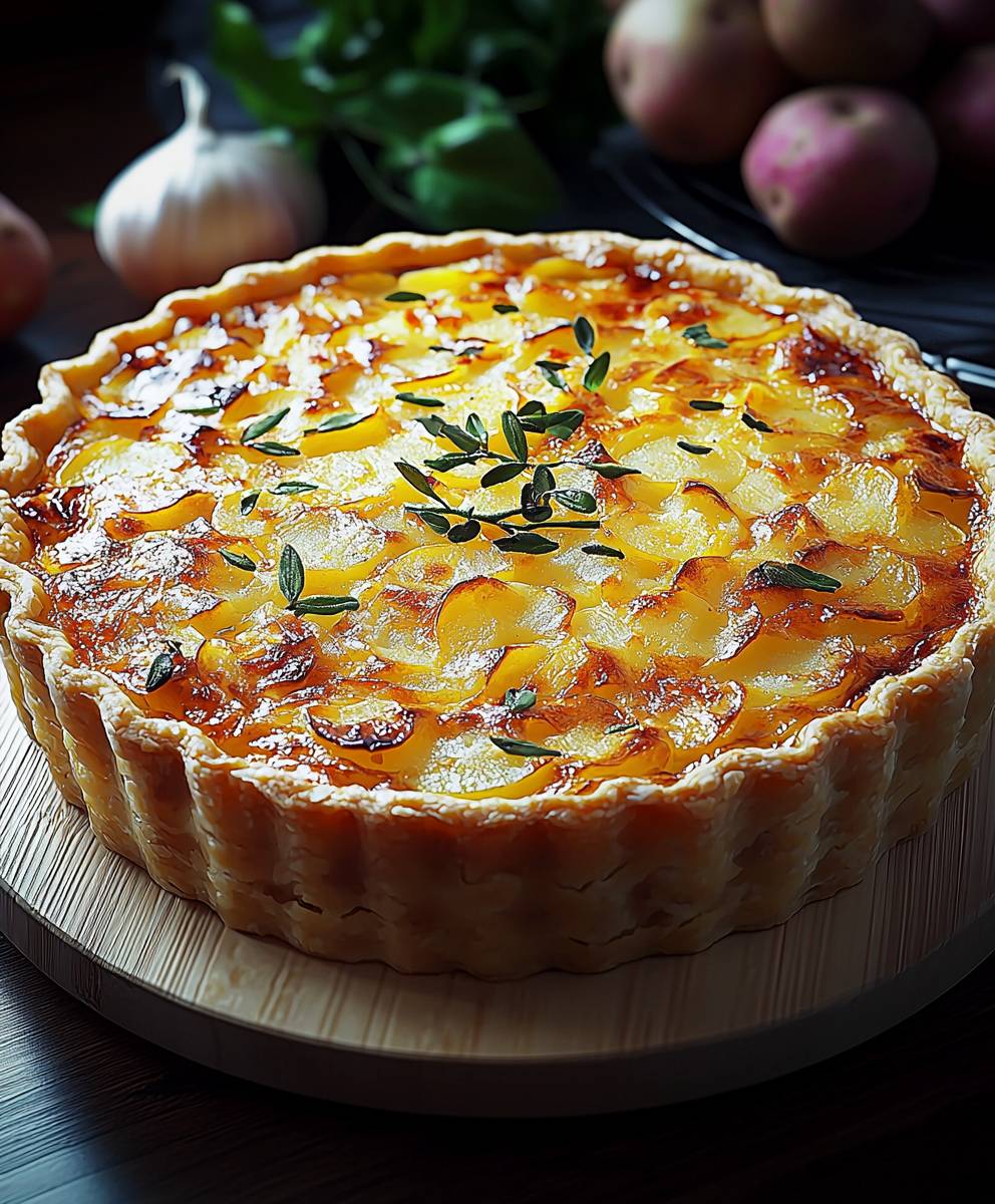 Kartoffel Quiche mit Kartoffelteig