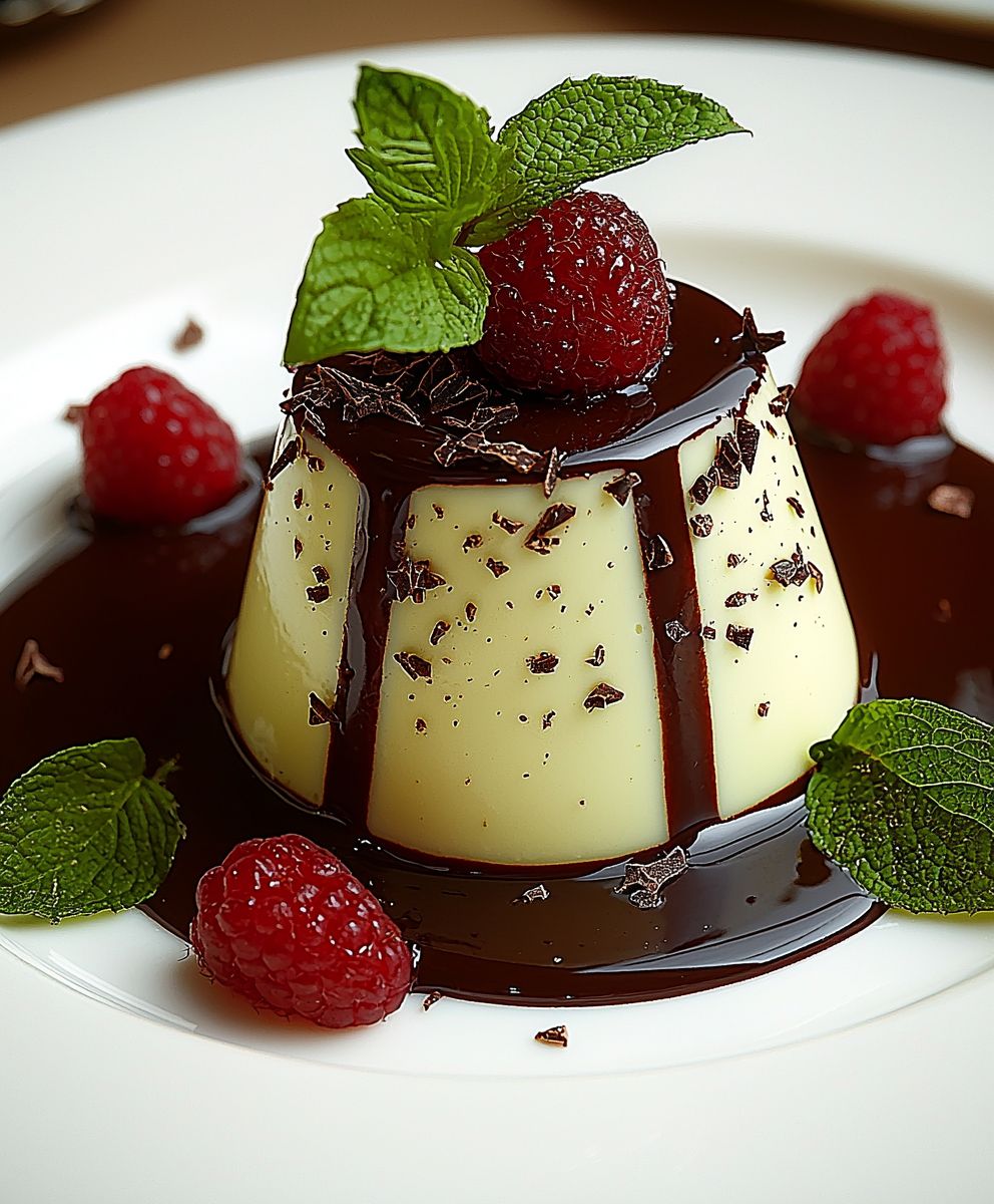 Schokoladen Pandan Panna Cotta