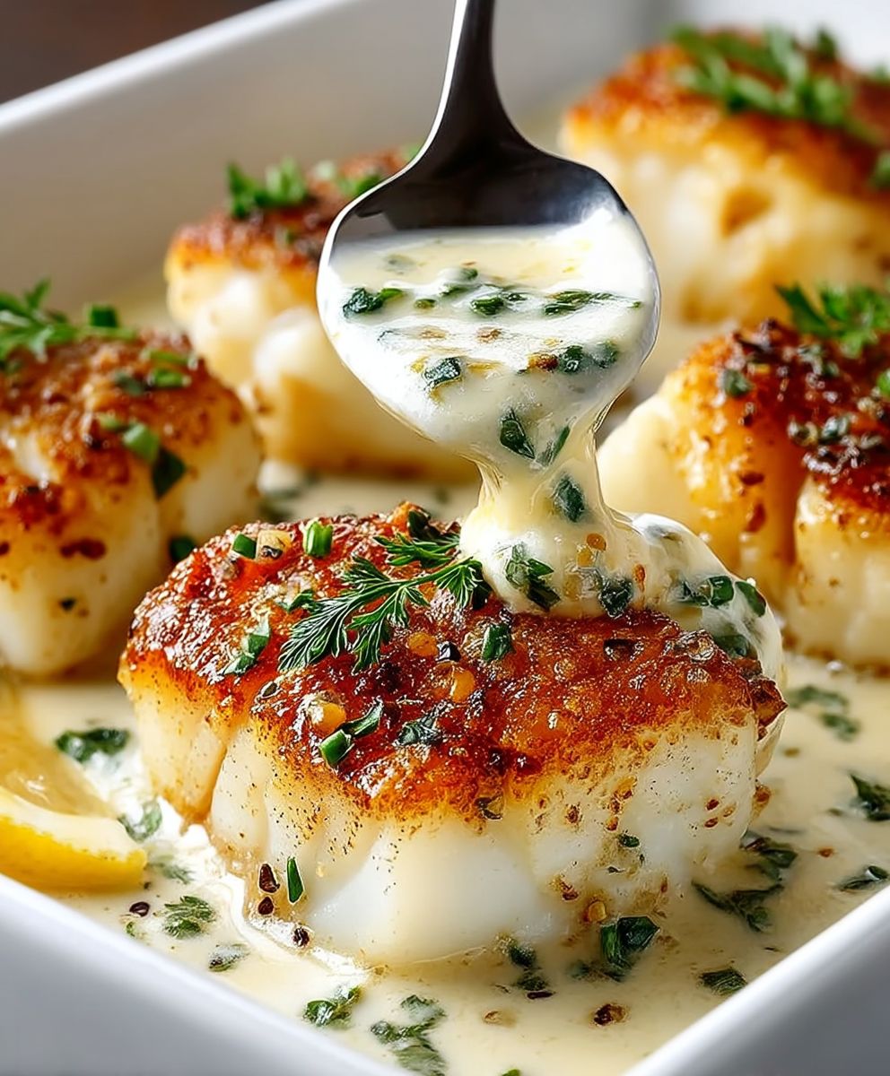 Kabeljau Kokos Zitronen Sahnesoße