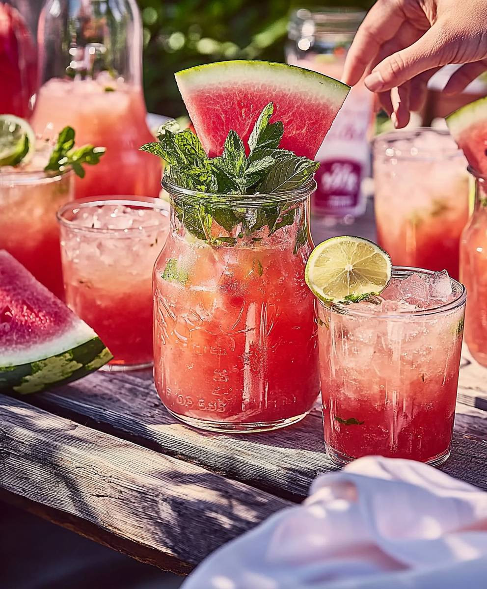Wassermelone Minze Cocktail