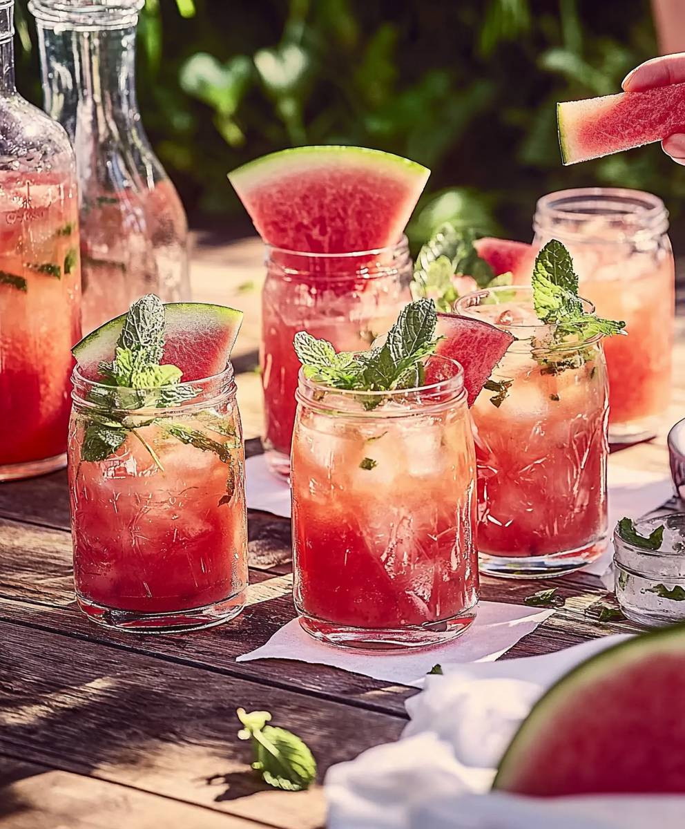 Wassermelone Minze Cocktail
