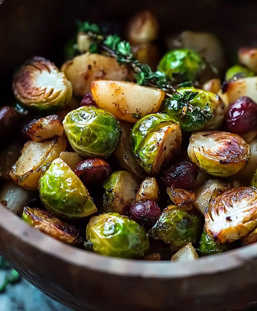 Wintergemüse mit Rosenkohl braten