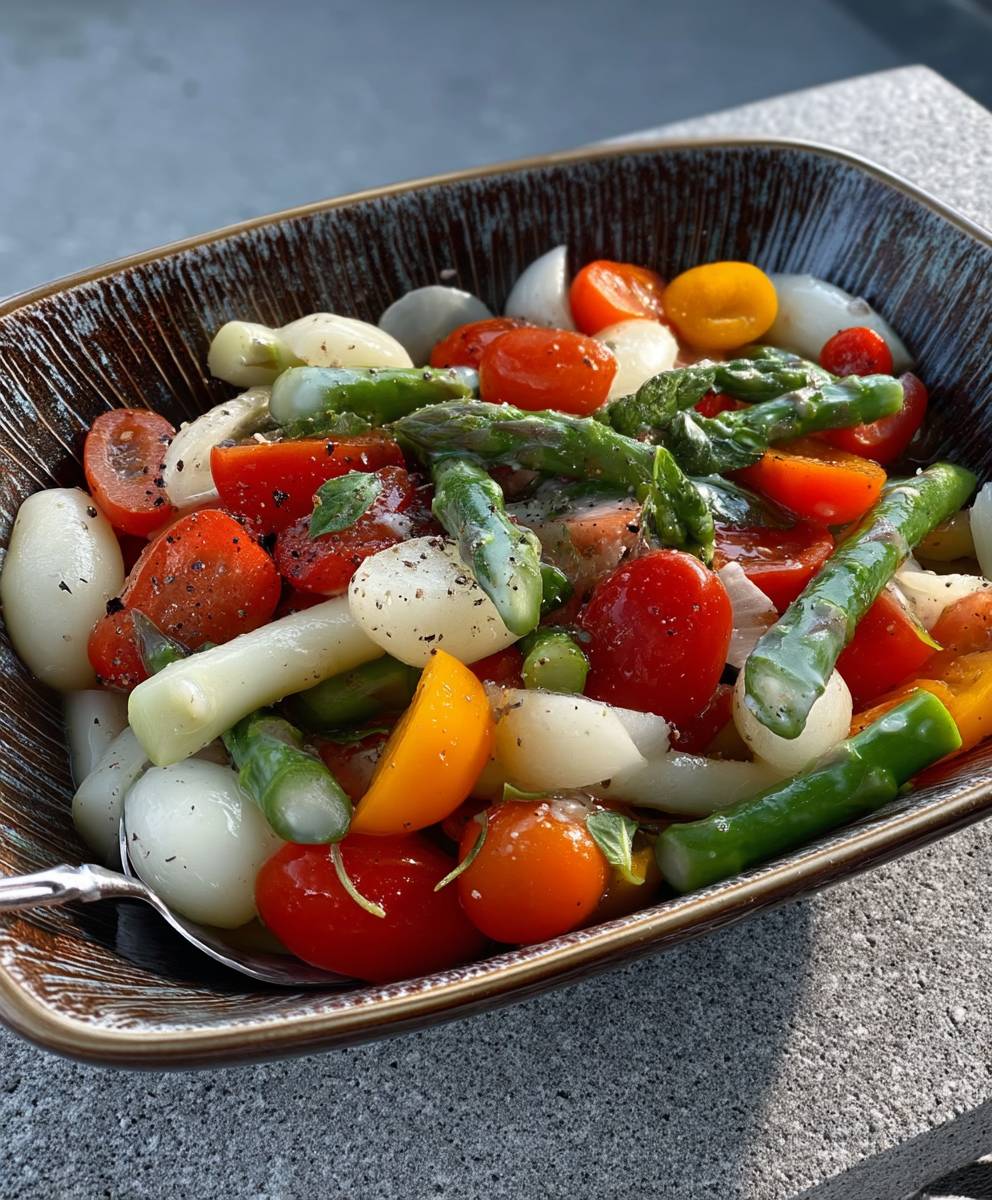 Spargelsalat mit Dressing