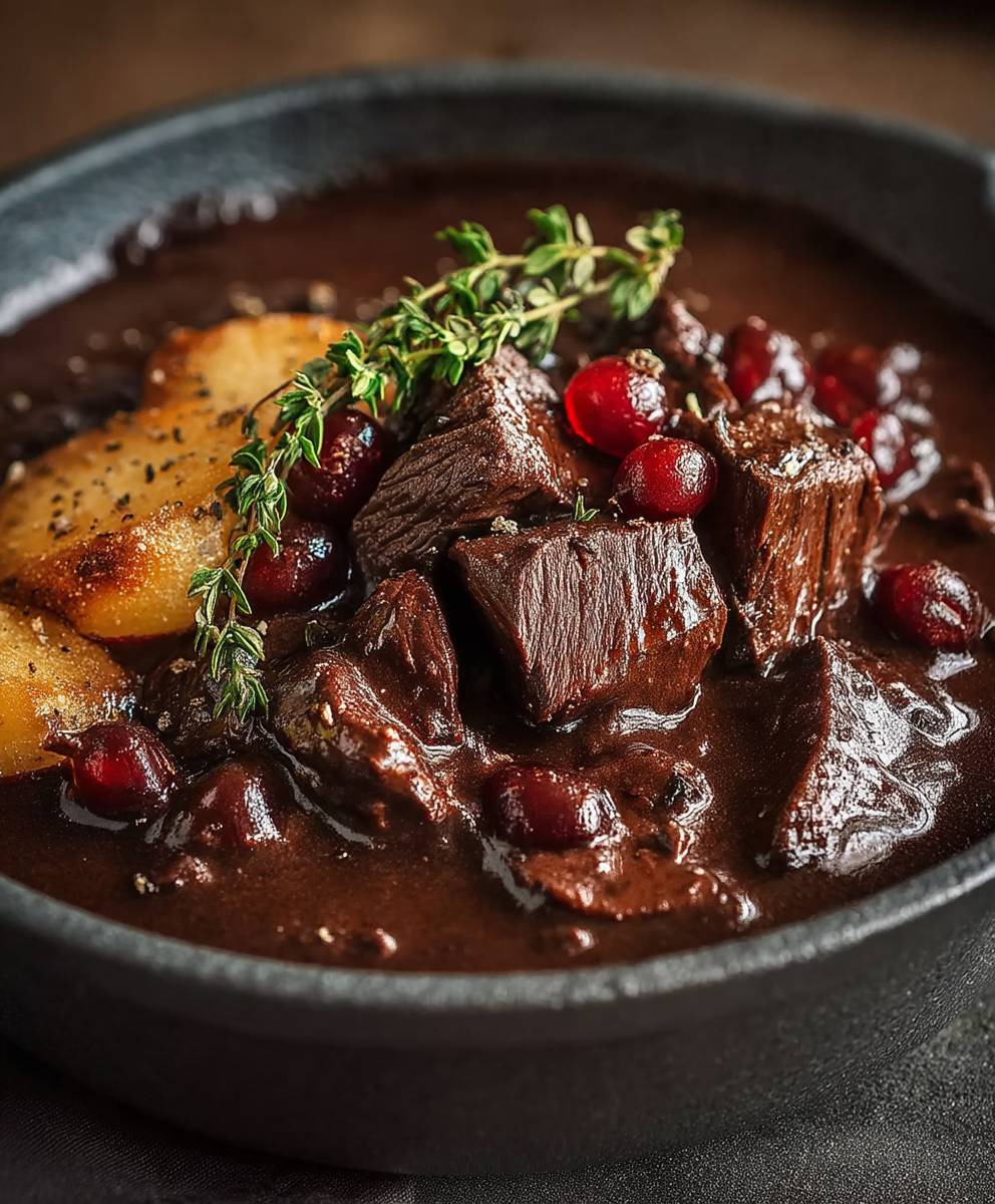 Rehgulasch Schokoladensoße