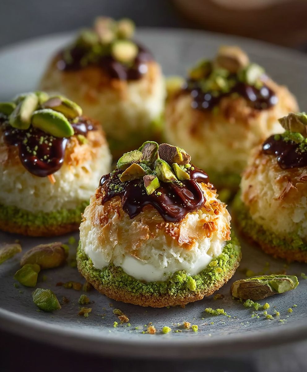 Pistazien Kokos Makronen backen