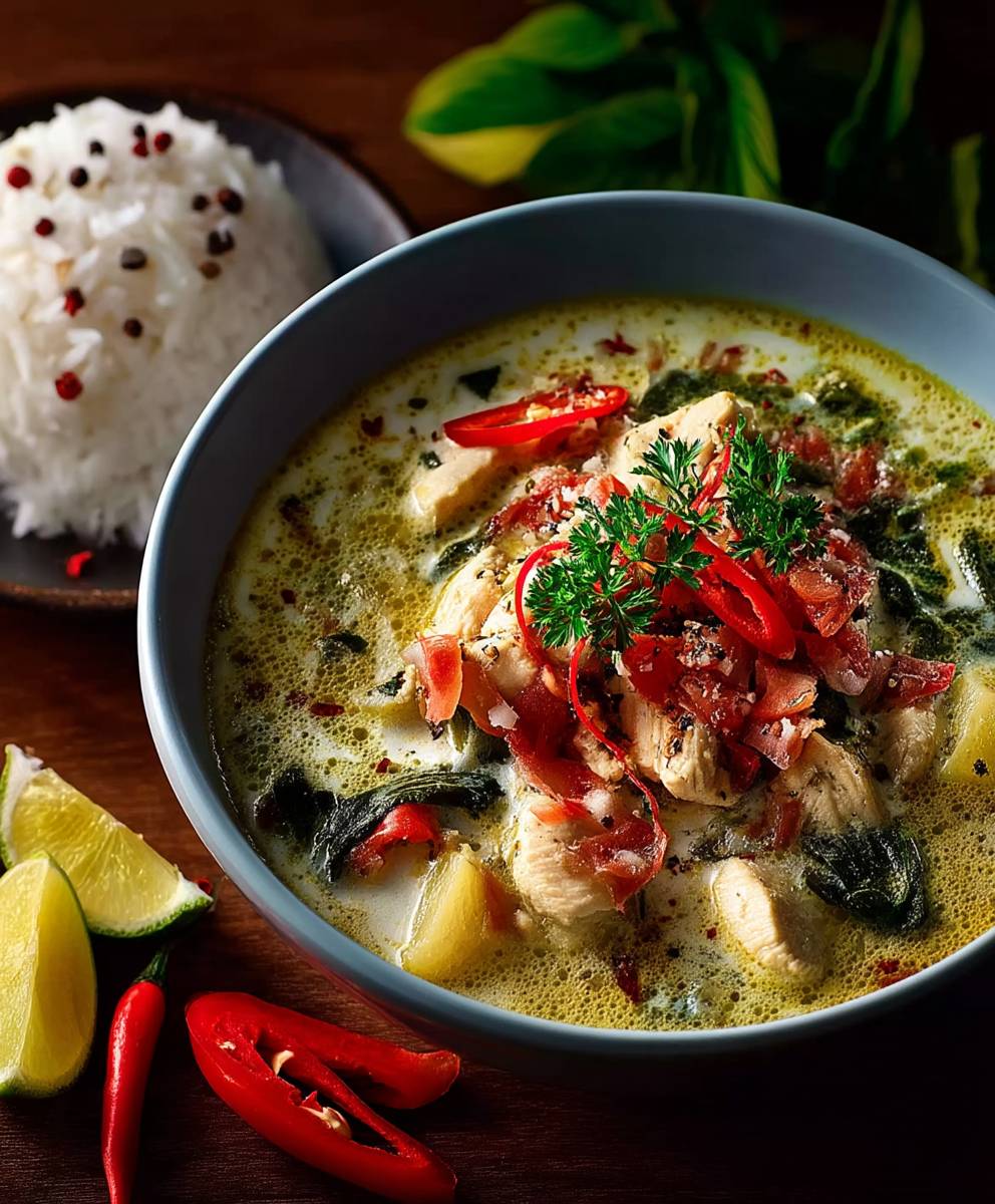 Grünes Thai Curry Hähnchen