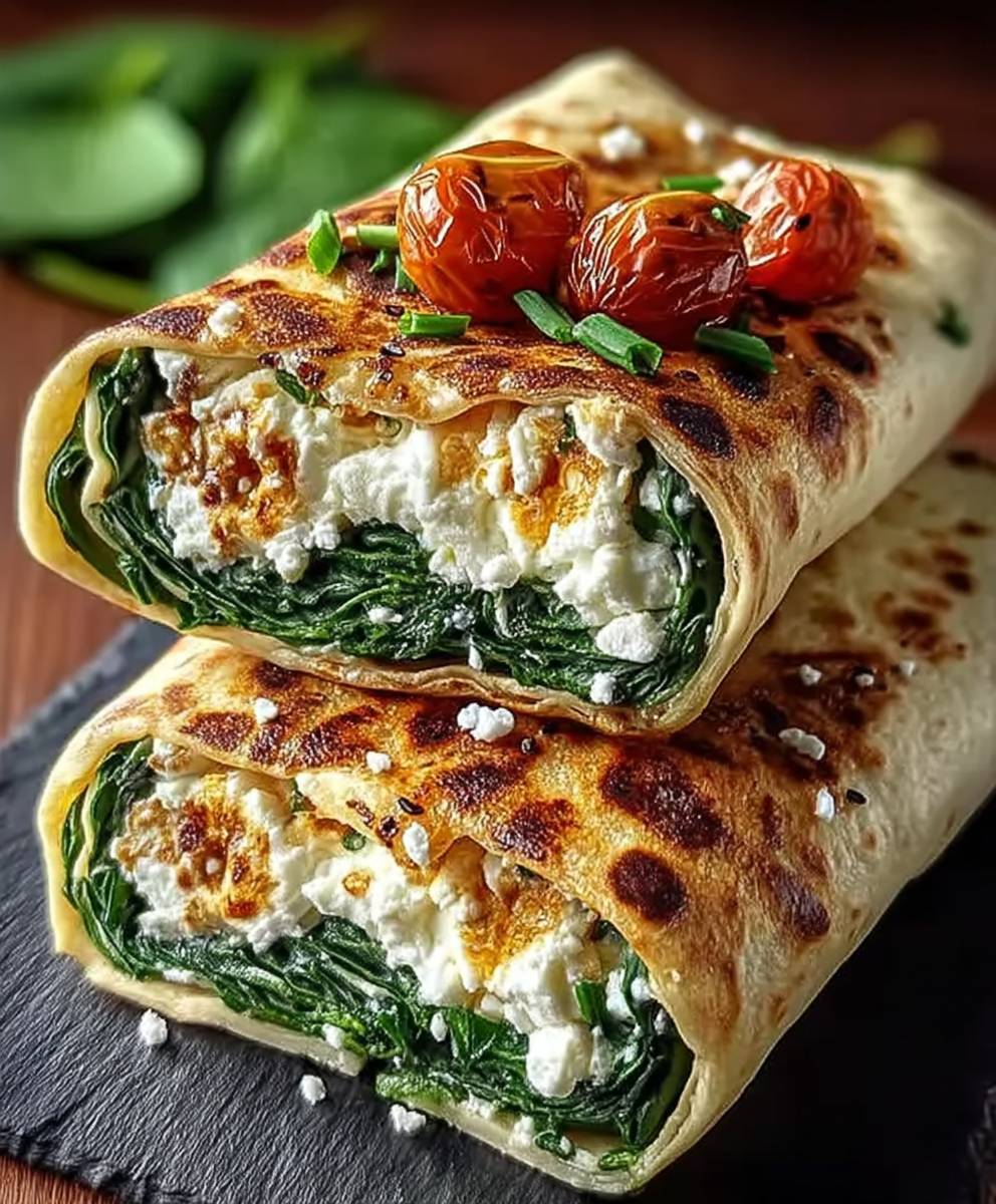 Spinat Feta Ei Wrap