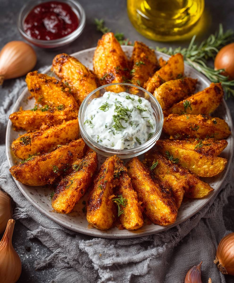 Knusprige Kartoffelspalten selber machen