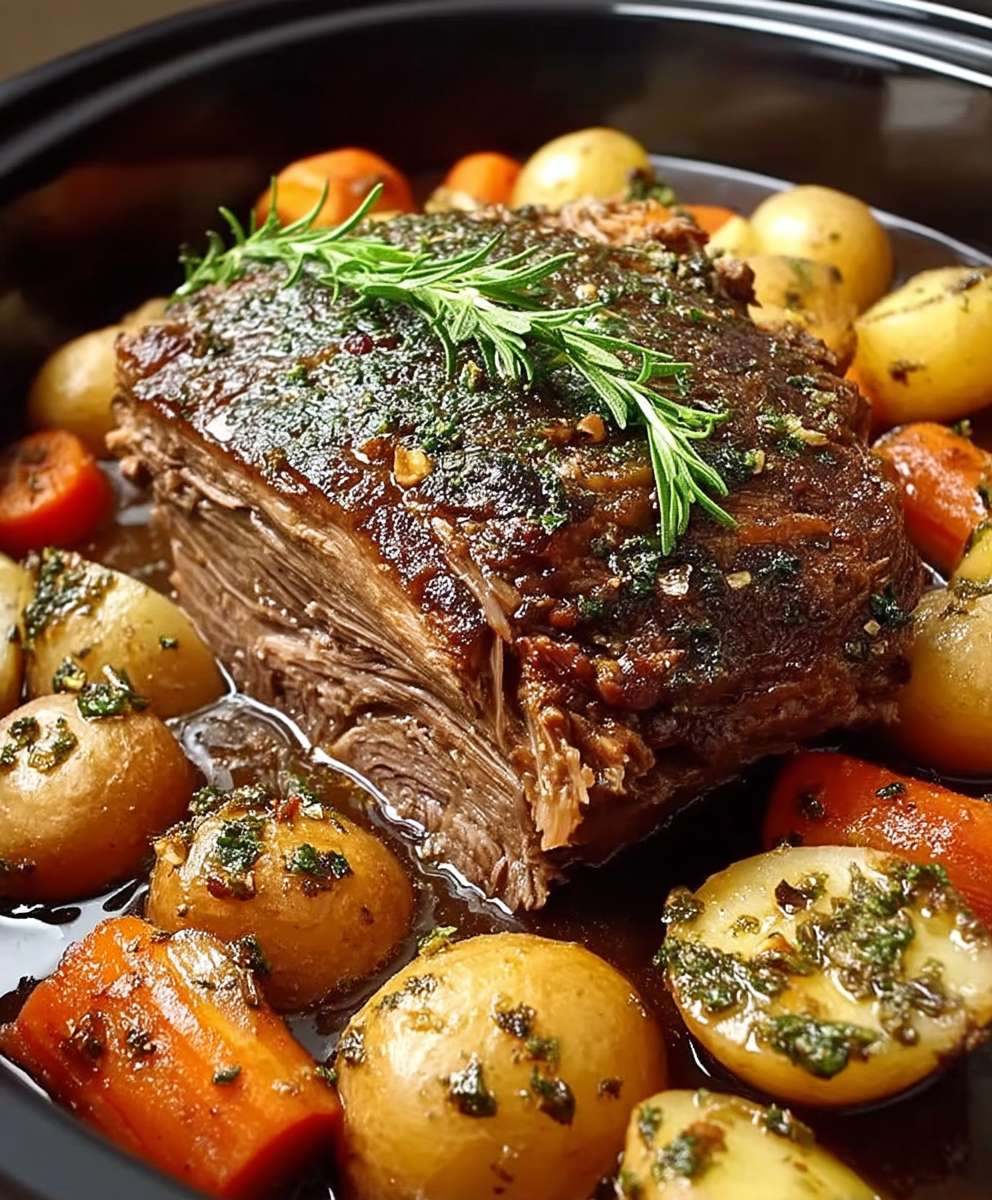 Slow Cooker Rinderbraten Kartoffeln