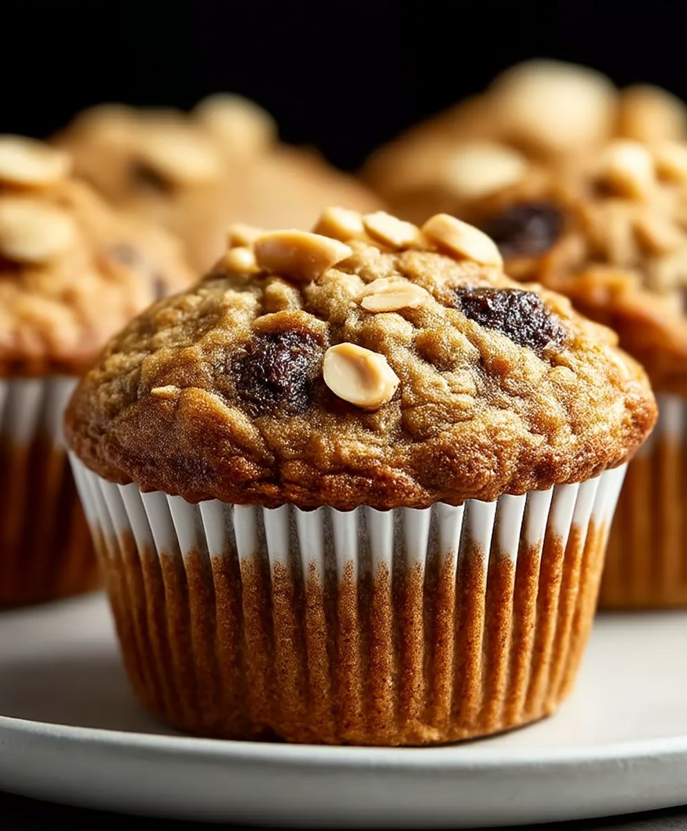 Erdnussbutter Bananen Muffins