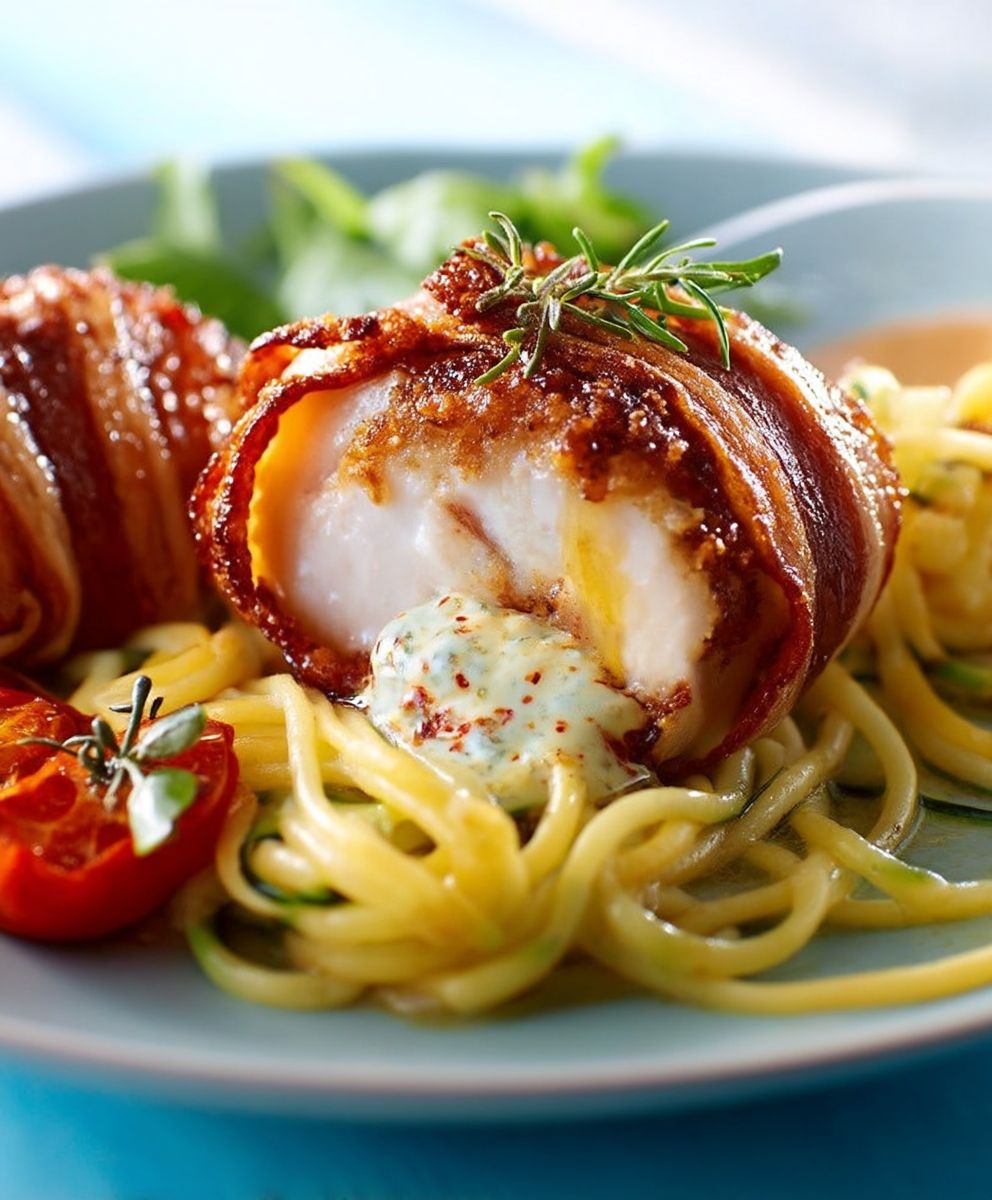 Seeteufel mit Schinken