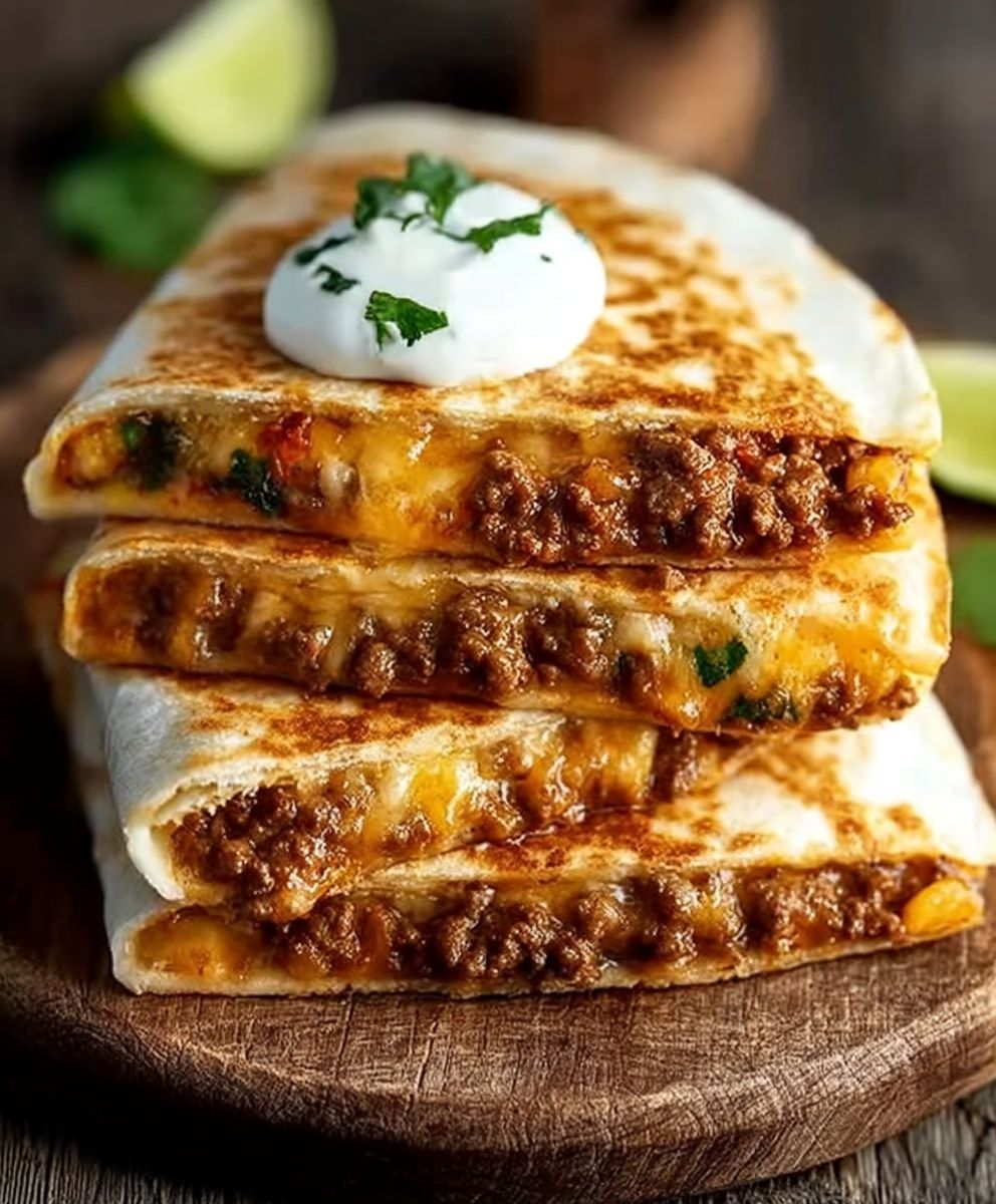 Hackfleisch Quesadillas Käse