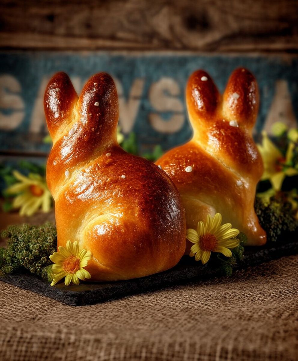 Süße Brioche Osterhasen backen