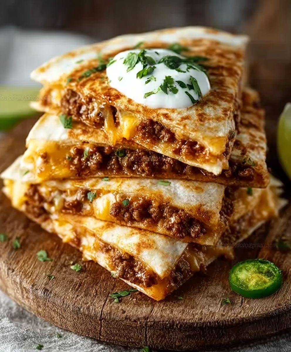 Hackfleisch Quesadillas Käse