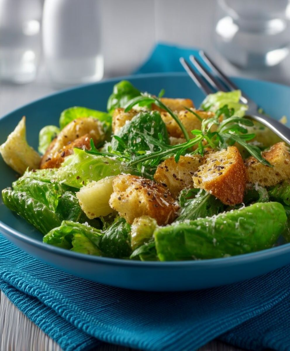 Caesar Salat Knoblauch Croutons