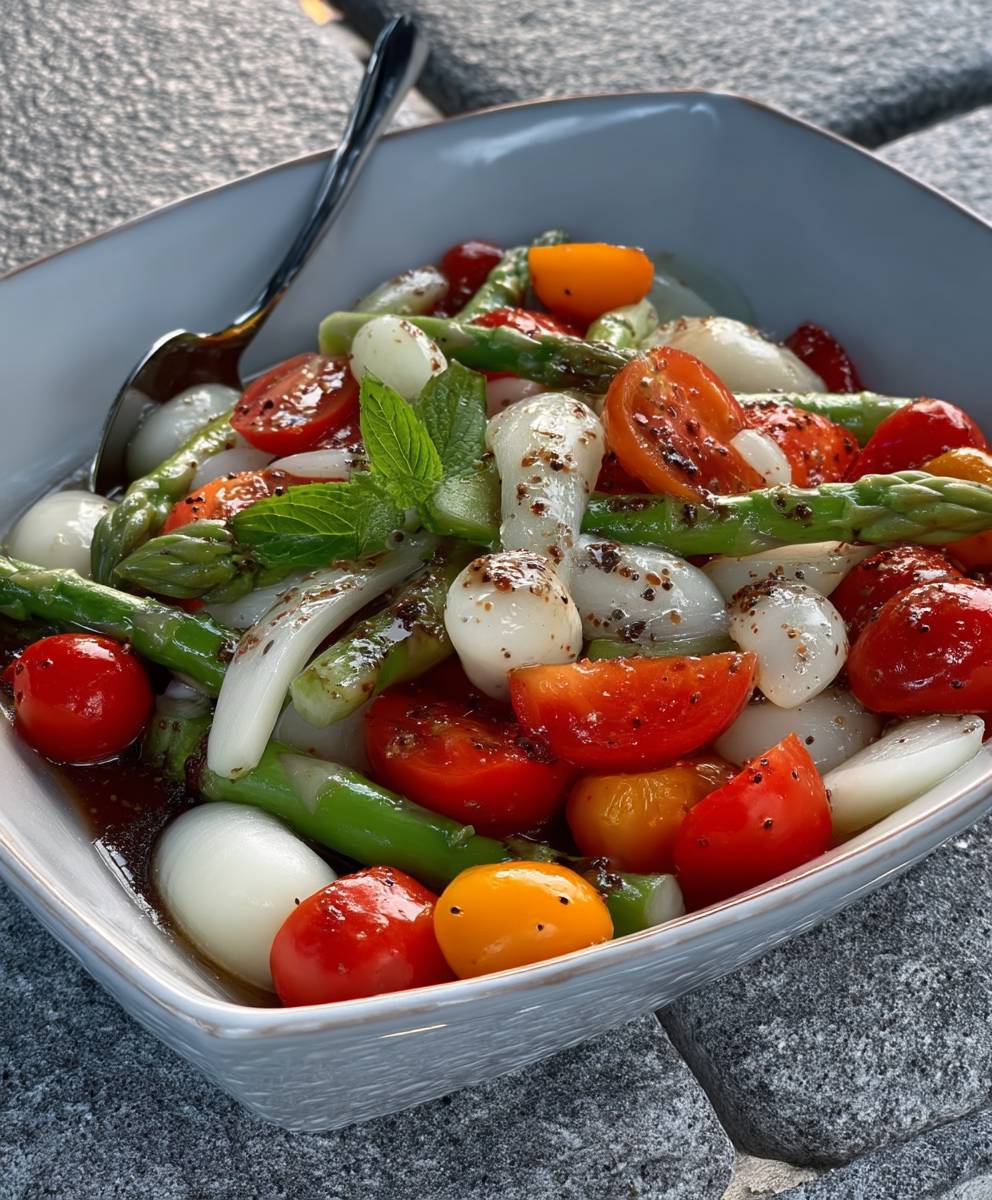 Spargelsalat mit Dressing