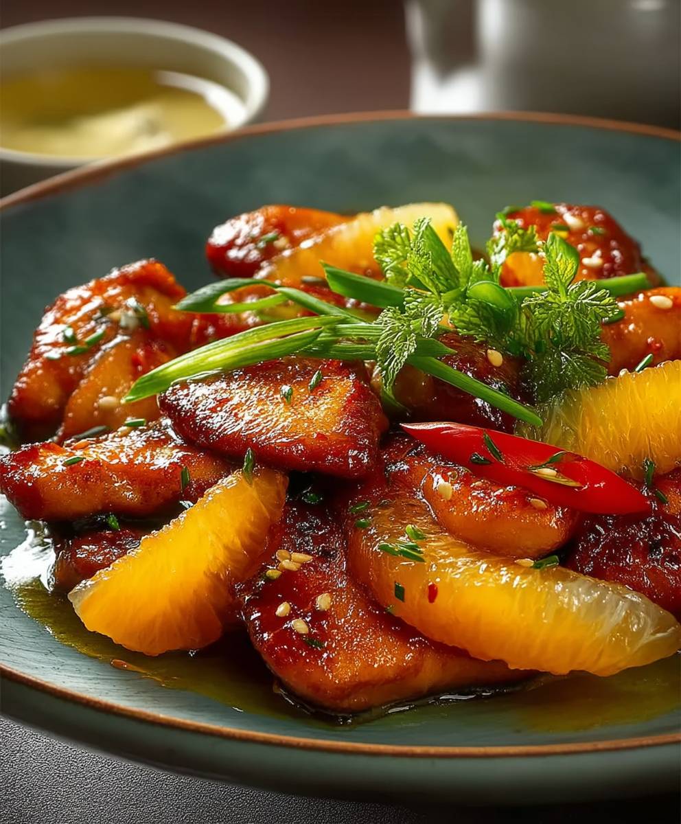 Süßsaures Hähnchen Orangensauce