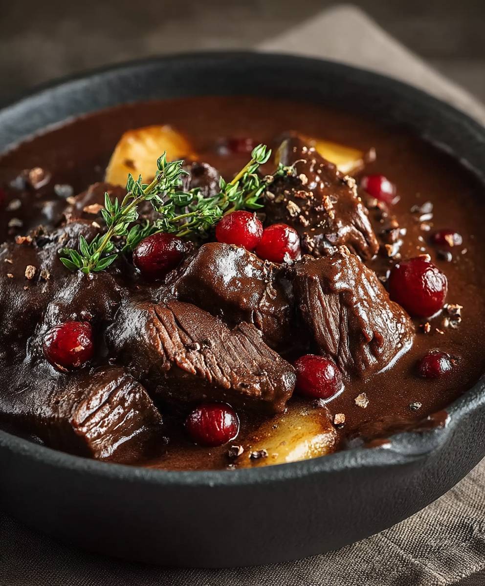 Rehgulasch Schokoladensoße