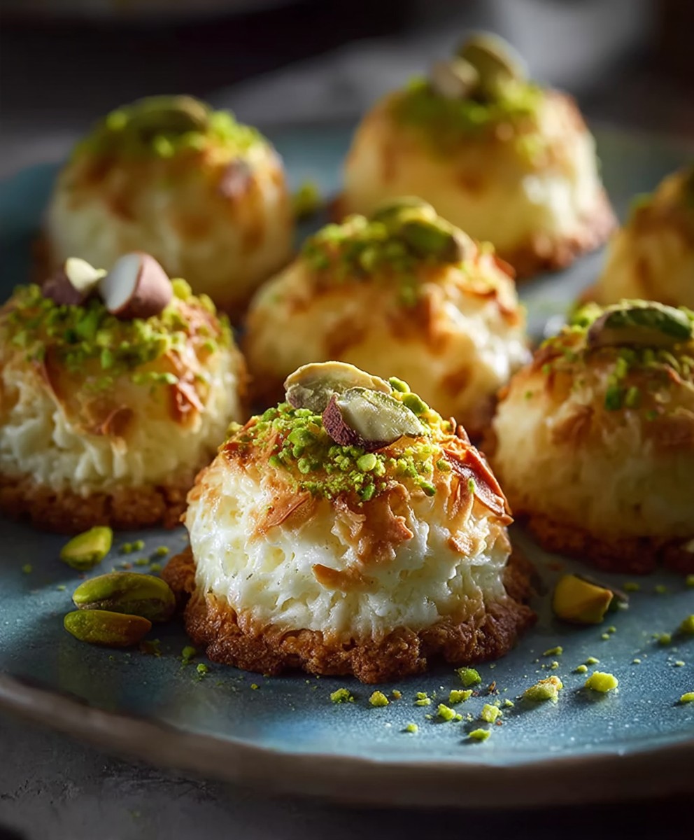 Pistazien Kokos Makronen backen