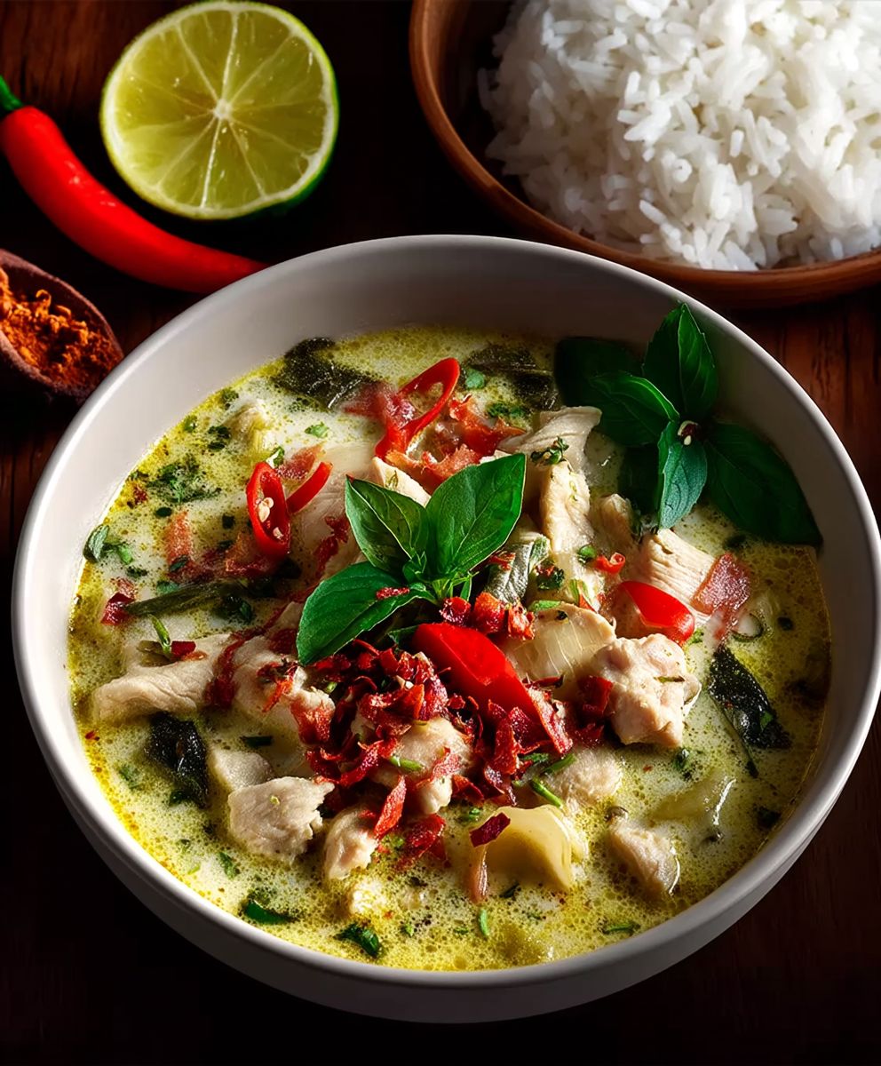 Grünes Thai Curry Hähnchen