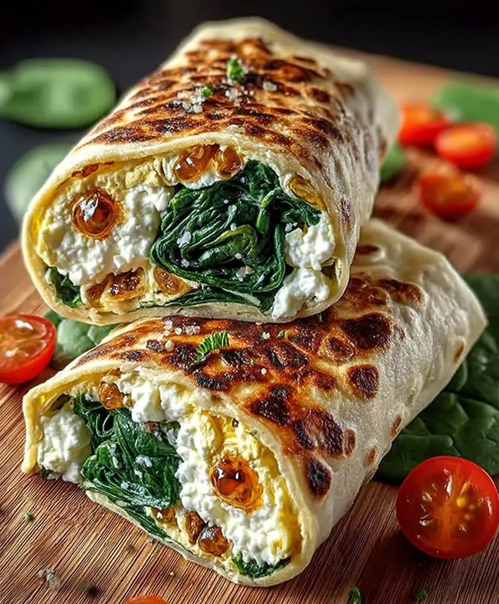 Spinat Feta Ei Wrap