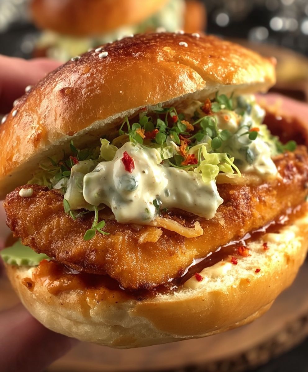 Crispy Chicken Burger Hot Honey