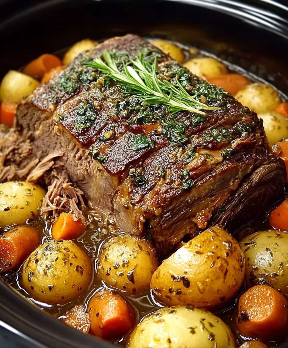 Slow Cooker Rinderbraten Kartoffeln