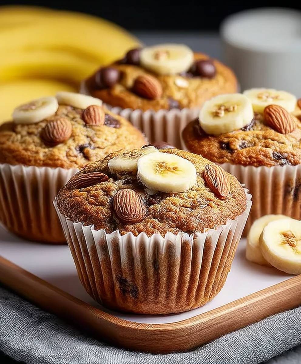 Mandelmehl Bananen Muffins