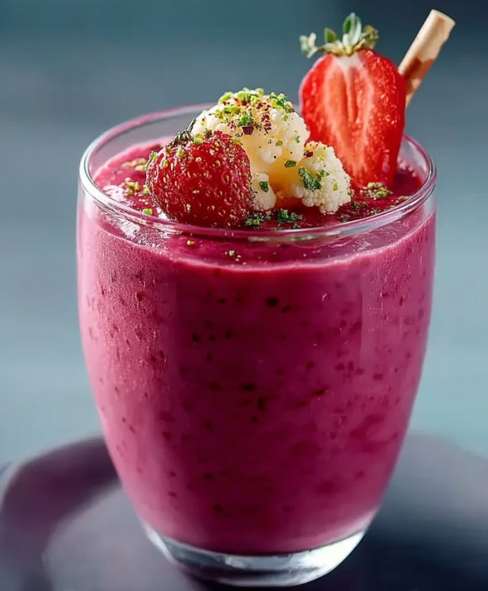 Erdbeer Blumenkohl Smoothie