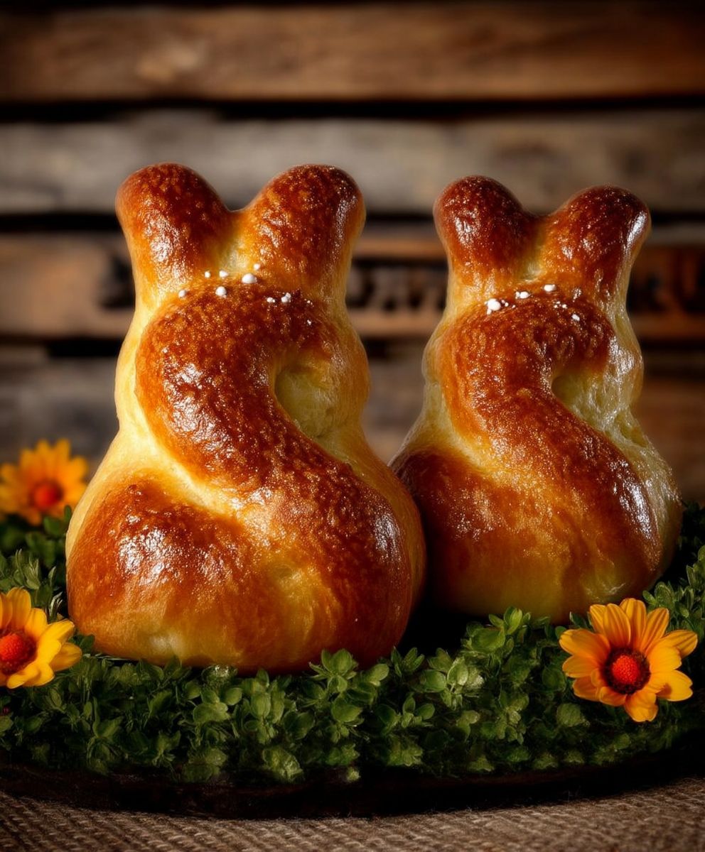 Süße Brioche Osterhasen backen