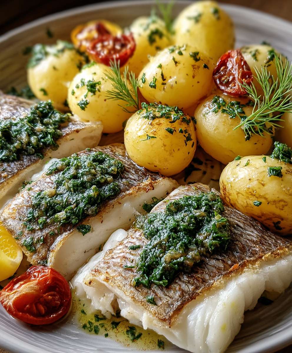 Gedämpfter Fisch mit Kartoffeln