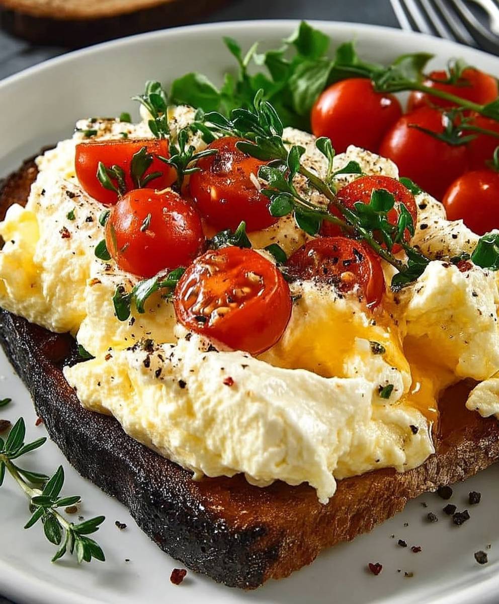 Rührei mit Hüttenkäse