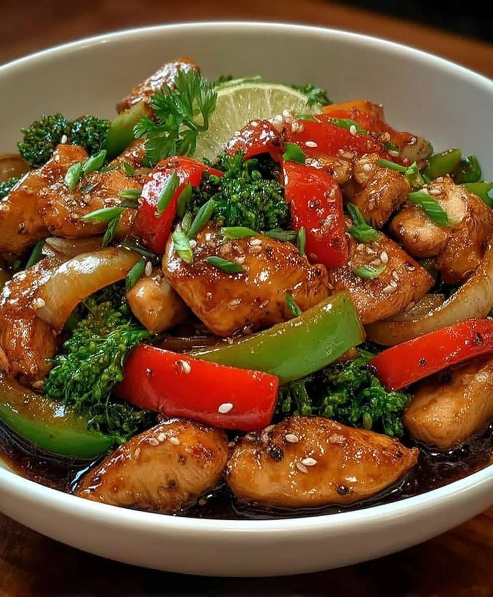 Chili Limetten Hähnchen Pfanne