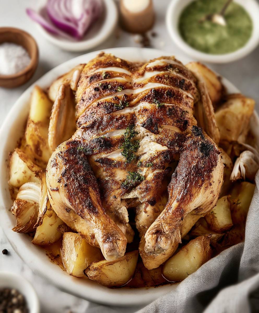 Ganzes Hähnchen Backofen