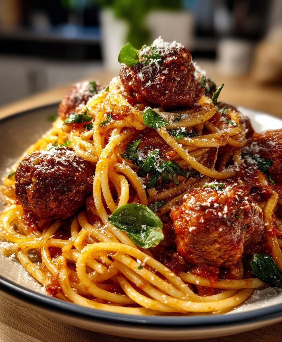 Spaghetti mit Fleischbällchen schnell