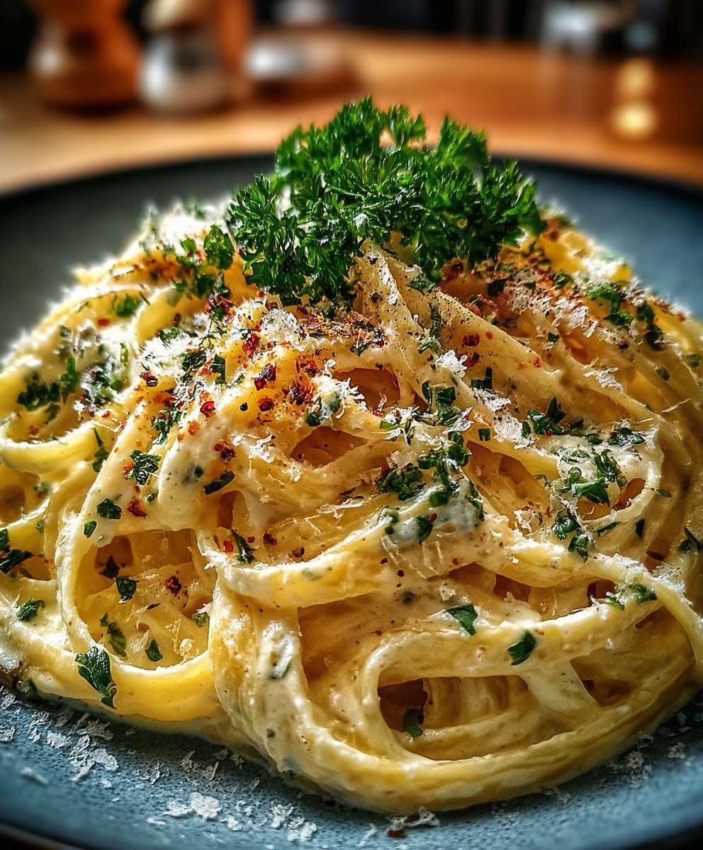 Vegane Alfredo Pasta schnell