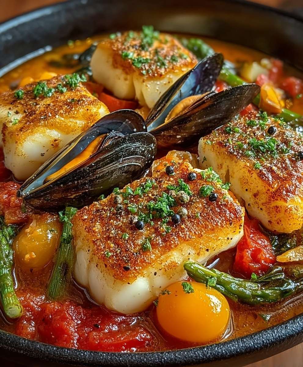 Fisch Zarzuela saisonales Gemüse