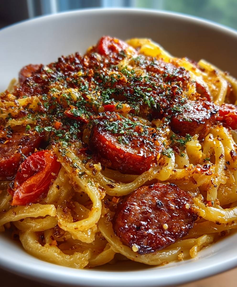 Wurst Pasta schnell zubereiten